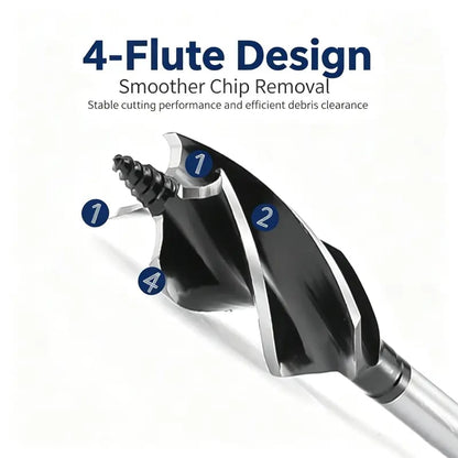 🔥 FINAL DAY 50% OFF 8-Piece 4-Flute Wood Auger Drill Bit Set – 8 Essential Sizes for Faster, Cleaner Woodworking