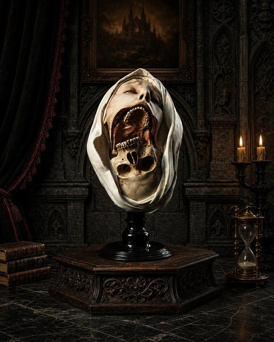 💀 Gothic Halloween Resin Statue – Dark Art Collectible Decor 🕯️ 🖤