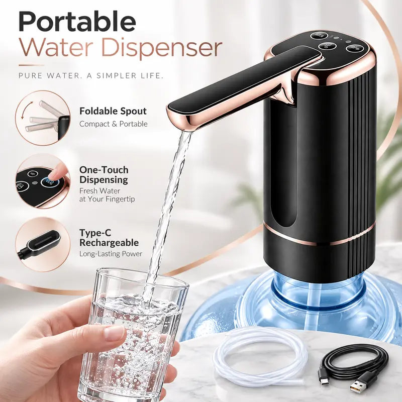 💧 Universal Rechargeable Electric Water Dispenser Pump for 5-Gallon Bottles ⚡
