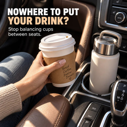 🚗 47% OFF Foldable Car Cup Holder – Extra Drink Space Without the Bulk
