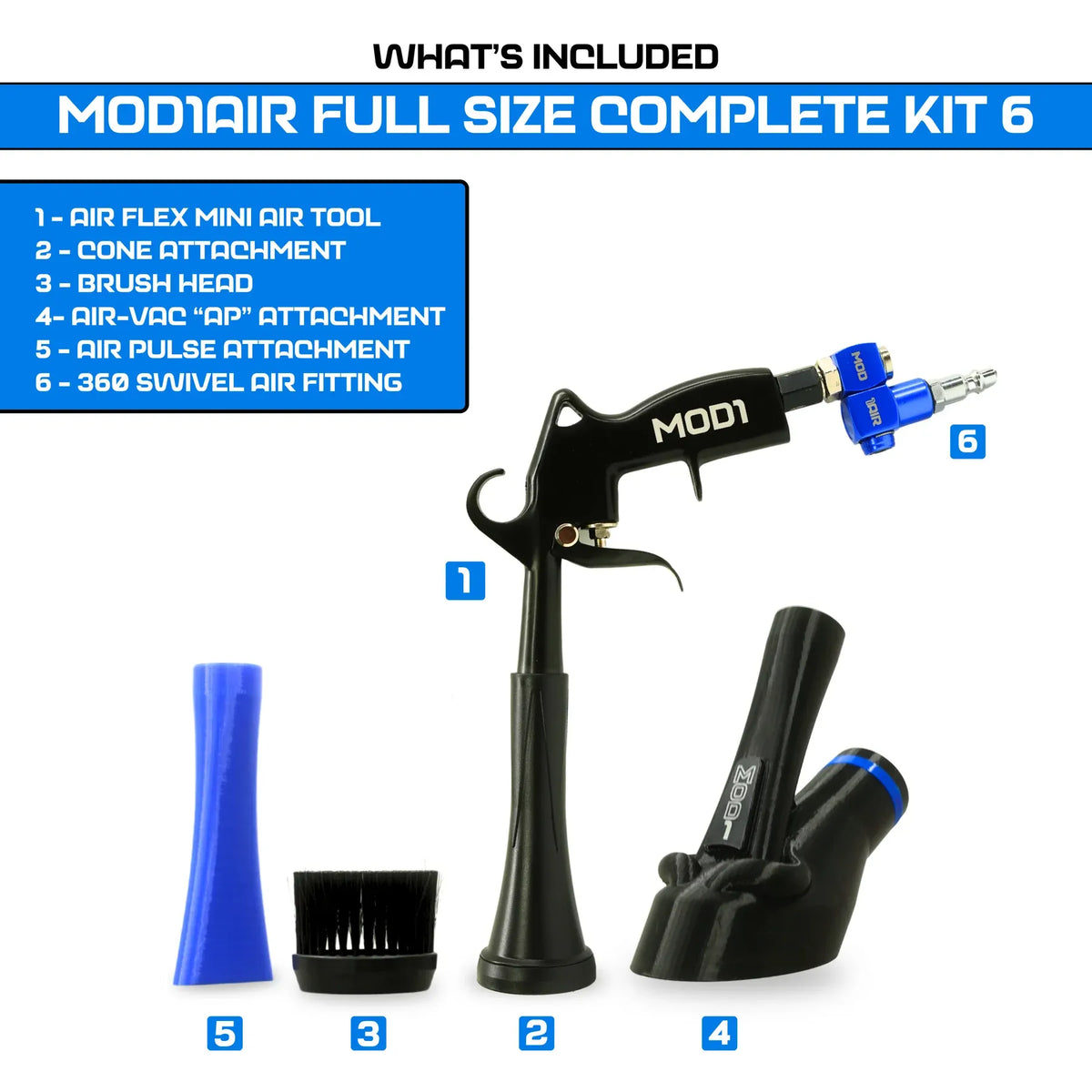 🚗 MOD1AIR Full-Size Detailing System – Modular Air Cleaning Tool Kit