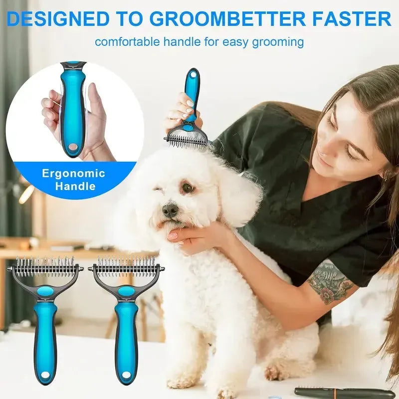 🐾 50% OFF Pet Grooming & Deshedding Brush – Gentle Loose Hair Removal for Easy Everyday Grooming