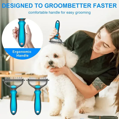🐾 50% OFF Pet Grooming & Deshedding Brush – Gentle Loose Hair Removal for Easy Everyday Grooming