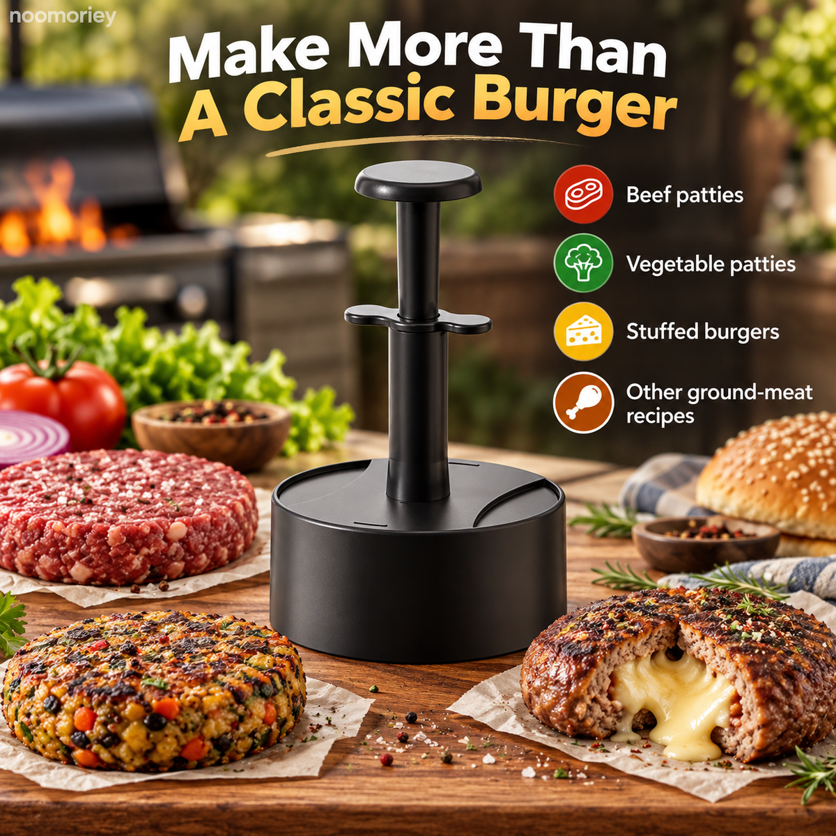 🍔 EasyPress Hamburger Patty Maker