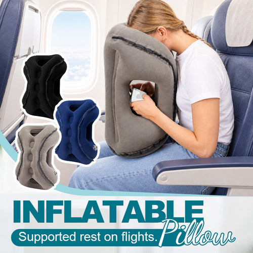 Portable Inflatable Airplane Sleep Pillow
