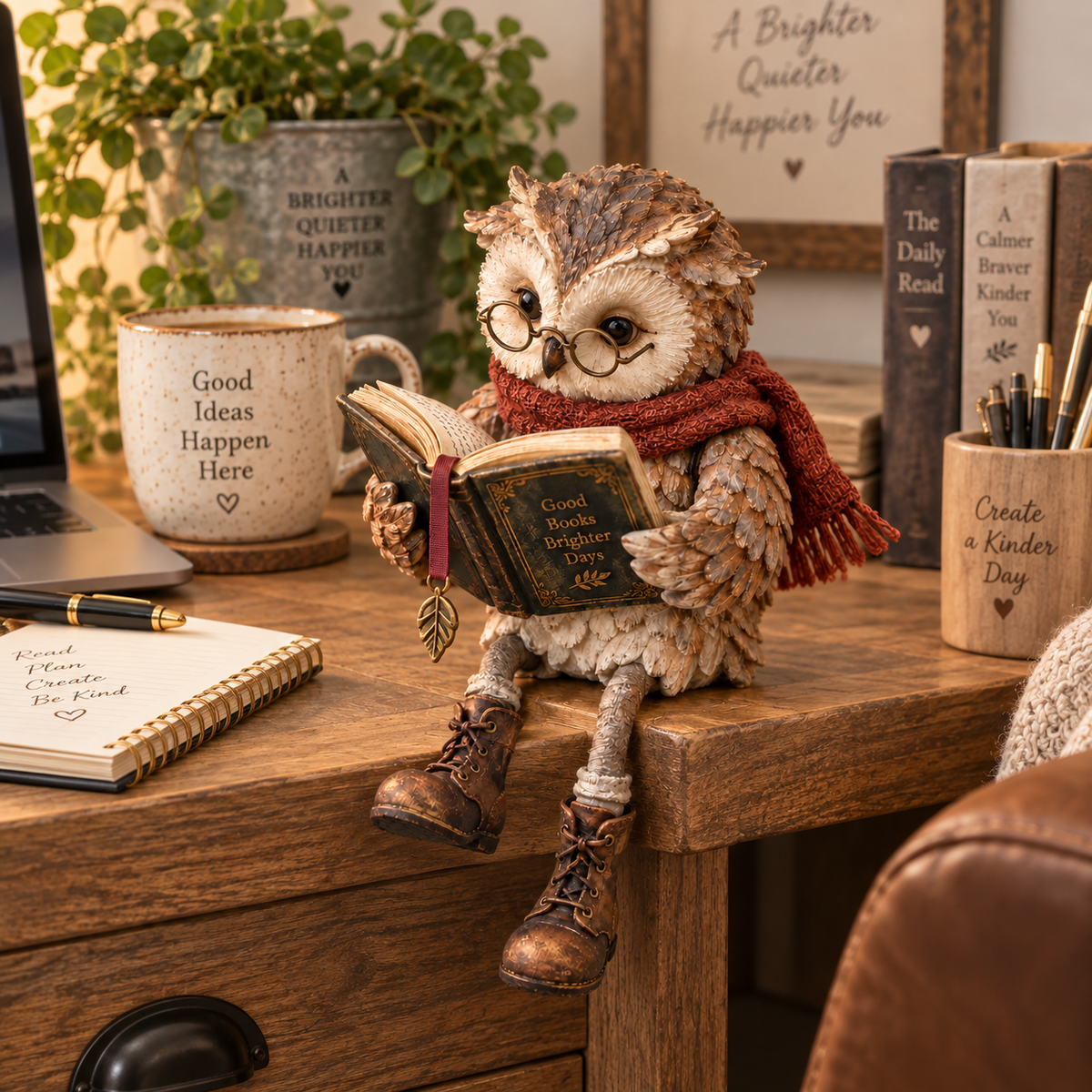 🔥Last Day 50% OFF - 🦉Reading Owl Figurine