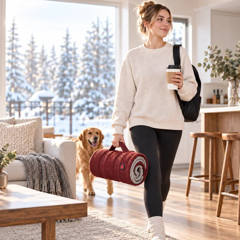 Limited-Time Discount🔥 Wearable Heated Poncho Blanket – Zip-Up Hands-Free Warmth for Home & Travel