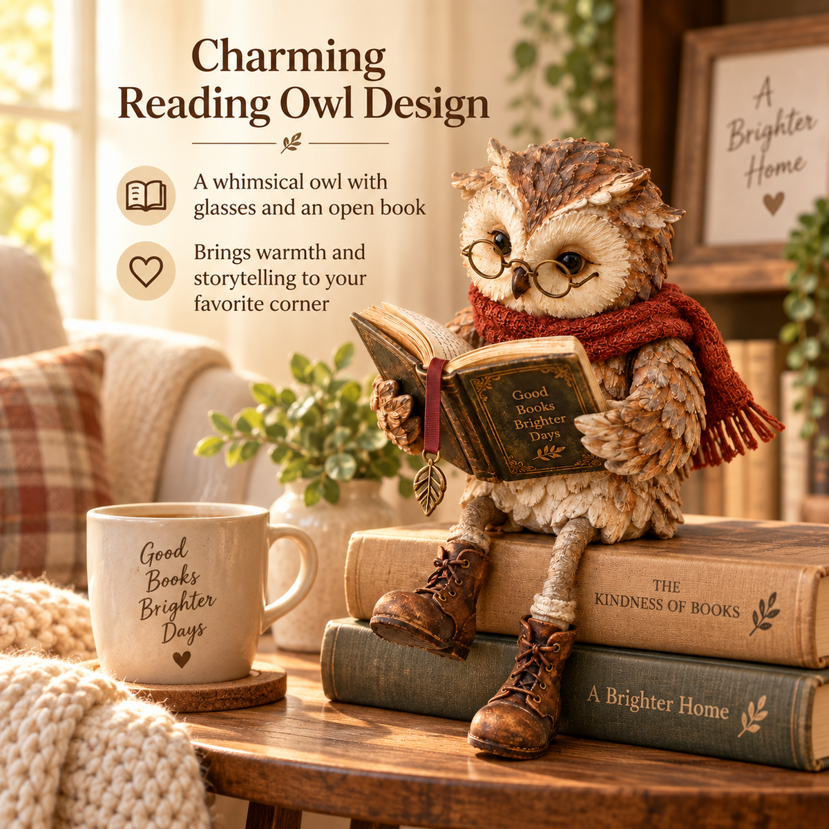 🔥Last Day 50% OFF - 🦉Reading Owl Figurine