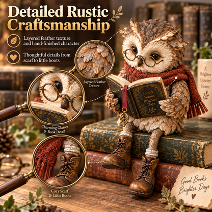 🔥Last Day 50% OFF - 🦉Reading Owl Figurine