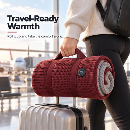 Limited-Time Discount🔥 Wearable Heated Poncho Blanket – Zip-Up Hands-Free Warmth for Home & Travel