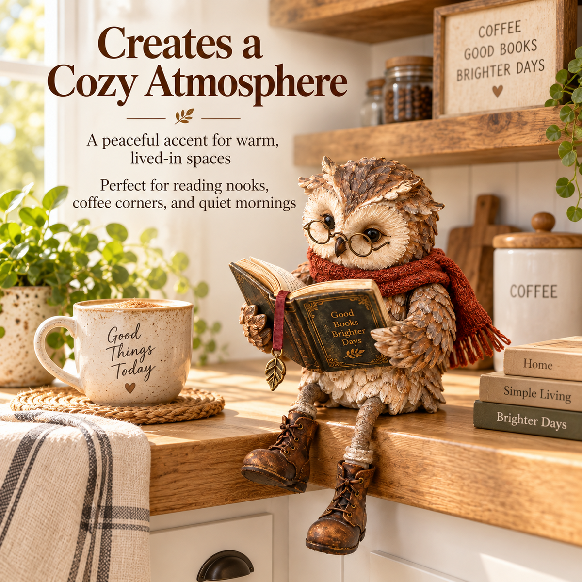🔥Last Day 50% OFF - 🦉Reading Owl Figurine