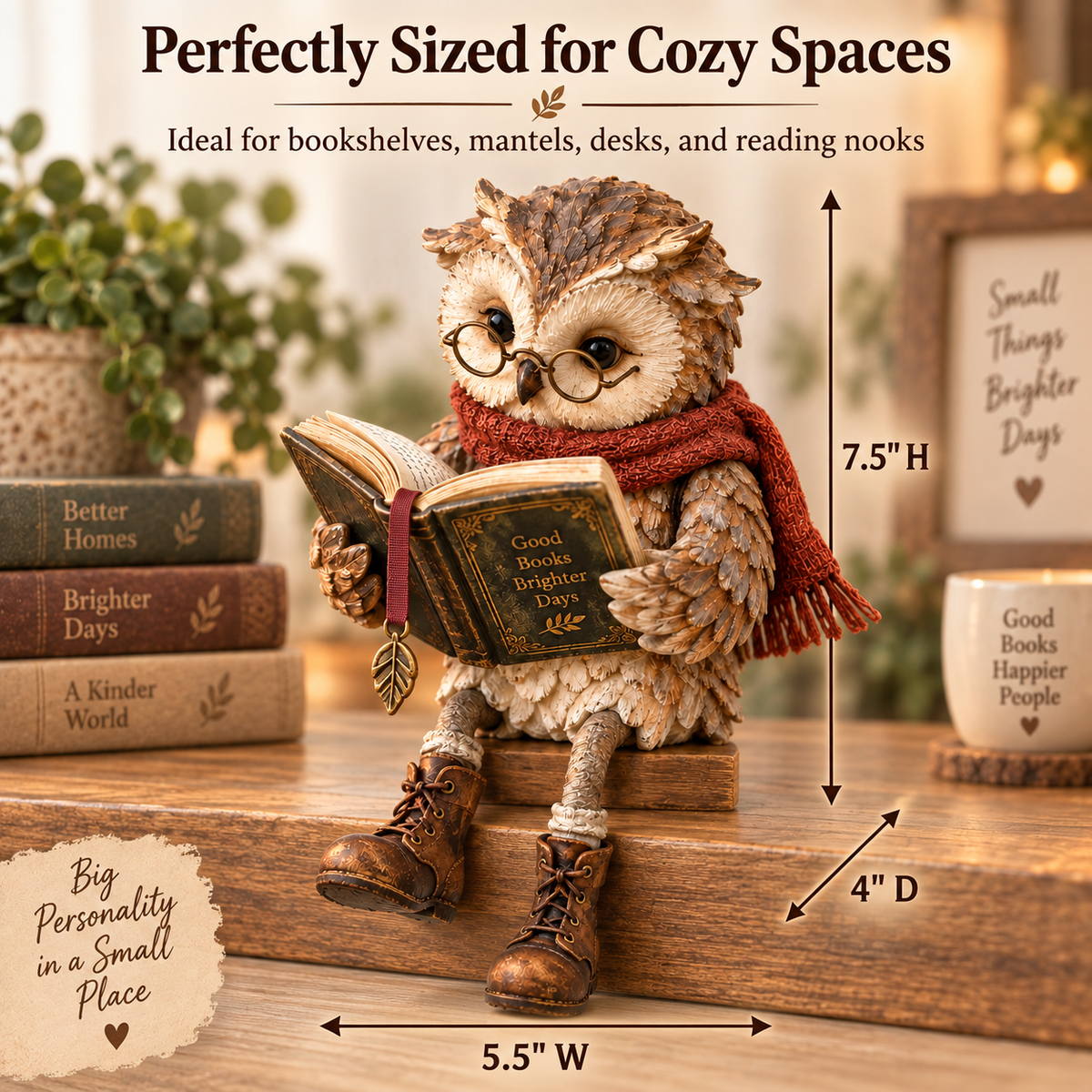 🔥Last Day 50% OFF - 🦉Reading Owl Figurine