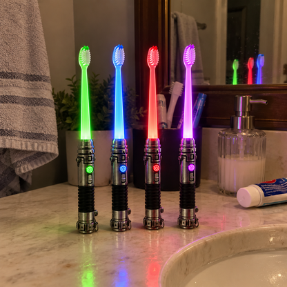 ✨ Glow Brush LED Manual Toothbrush - Fun Light-Up Soft Bristle Toothbrush
