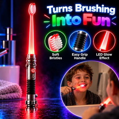 ✨ Glow Brush LED Manual Toothbrush - Fun Light-Up Soft Bristle Toothbrush