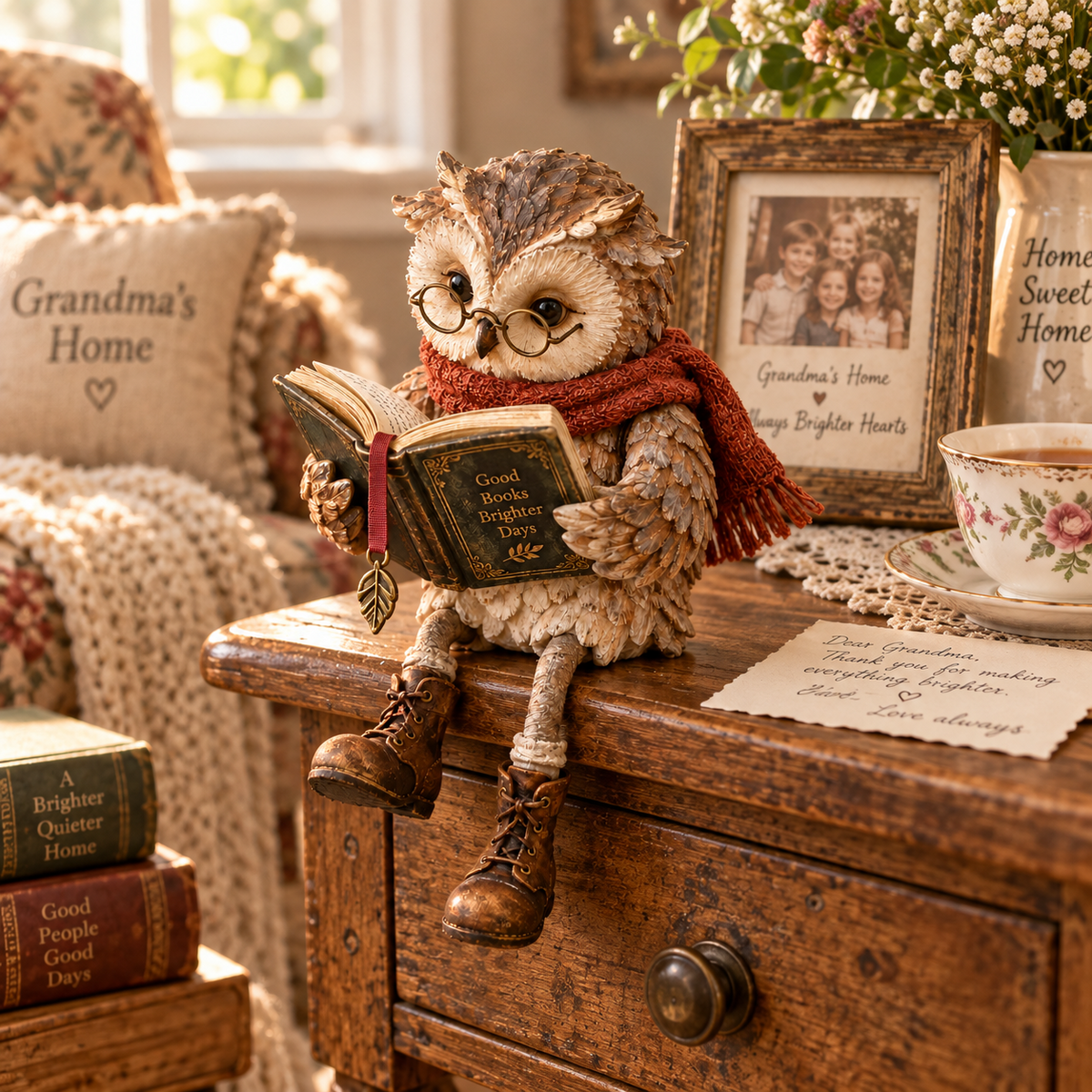 🔥Last Day 50% OFF - 🦉Reading Owl Figurine