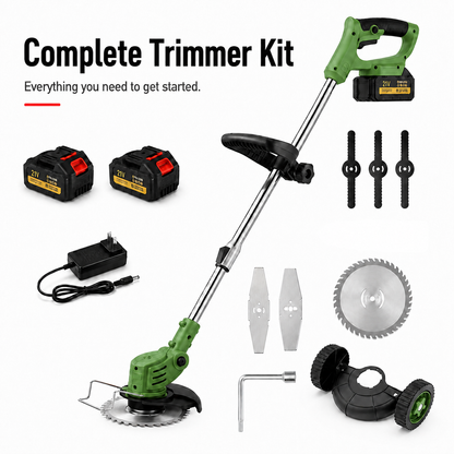 🔥 50% OFF 3-in-1 Cordless Weed Whacker with Adjustable Handle & Removable Support Wheels