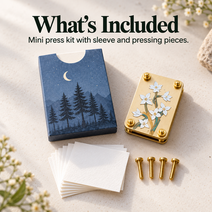 🌸 Mini Portable Botanical Flower Press Kit for Wildflowers & Craft Keepsakes 🌿