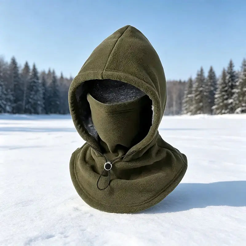 ❄️ 3-in-1 Thermal Fleece Balaclava Hood | Windproof Neck & Face Warmer 🏂