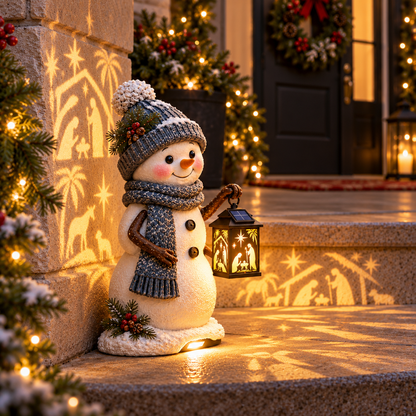 🎄 Solar Christmas Step Light ✨ 5 Festive Characters for Porch & Entryway