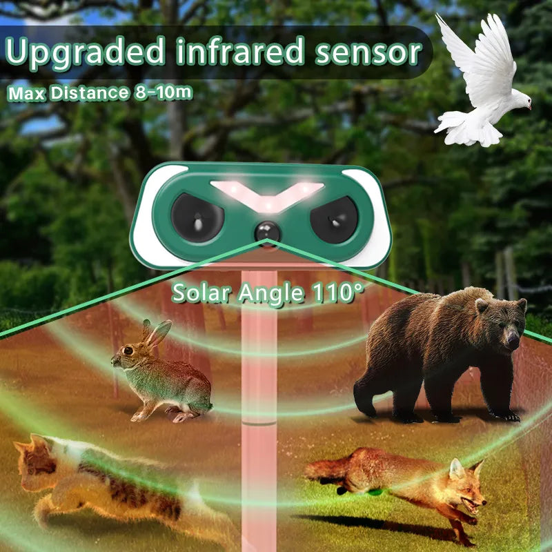 🔥 50% OFF – Solar Ultrasonic Animal Repeller with Motion Sensor & LED Flash