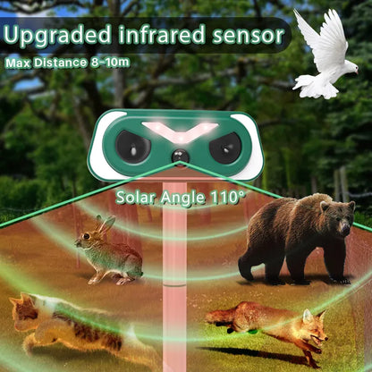 🔥 50% OFF – Solar Ultrasonic Animal Repeller with Motion Sensor & LED Flash