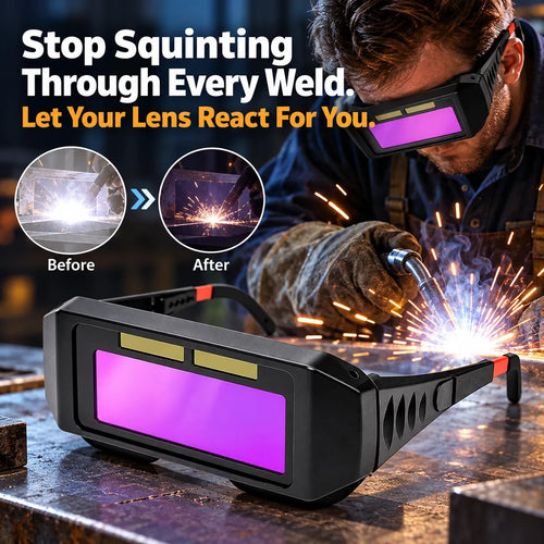 🔥 50% OFF Solar Auto-Darkening Welding Goggles – Adjustable Eye Protection 🥽⚡