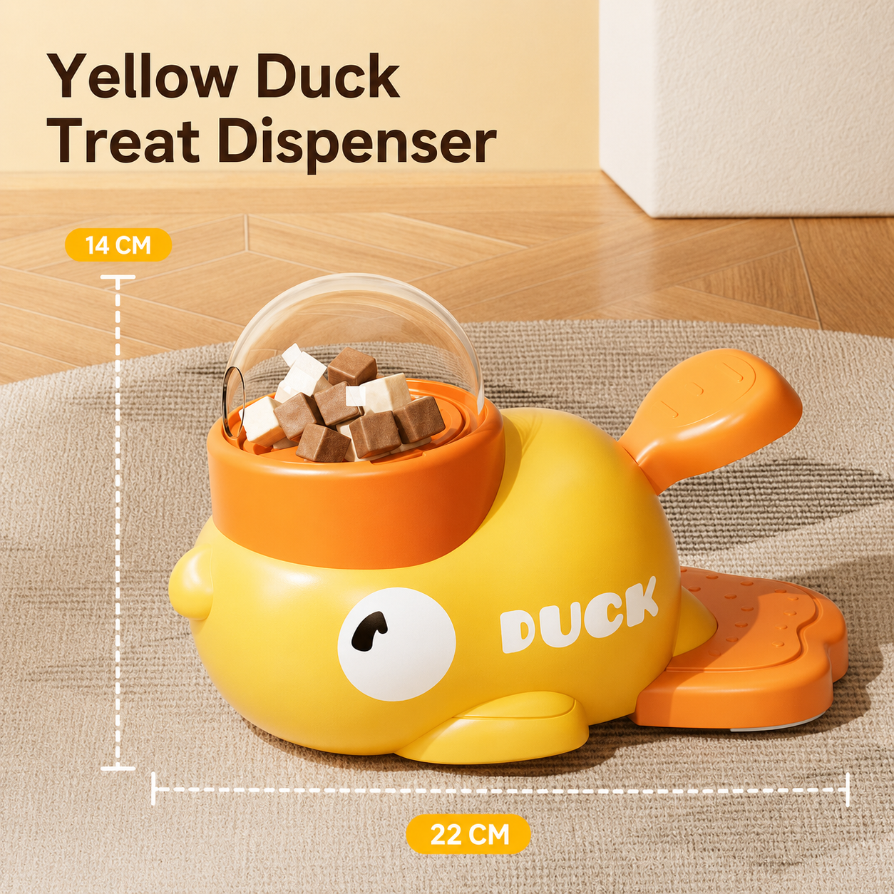 🐥 Interactive Duck Treat Dispenser Toy for Dogs & Cats
