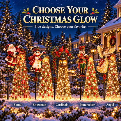 ⏰SAVE BIG 50% OFF ！⏰🎄Christmas Starlight Cascade – Solar LED Garden Stake Lights✨