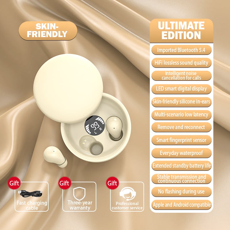 🎧Mini Invisible Headphones Bluetooth 5.4 True Wireless In-Ear Earphones