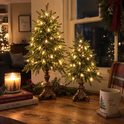 Vintage Tabletop Christmas Trees