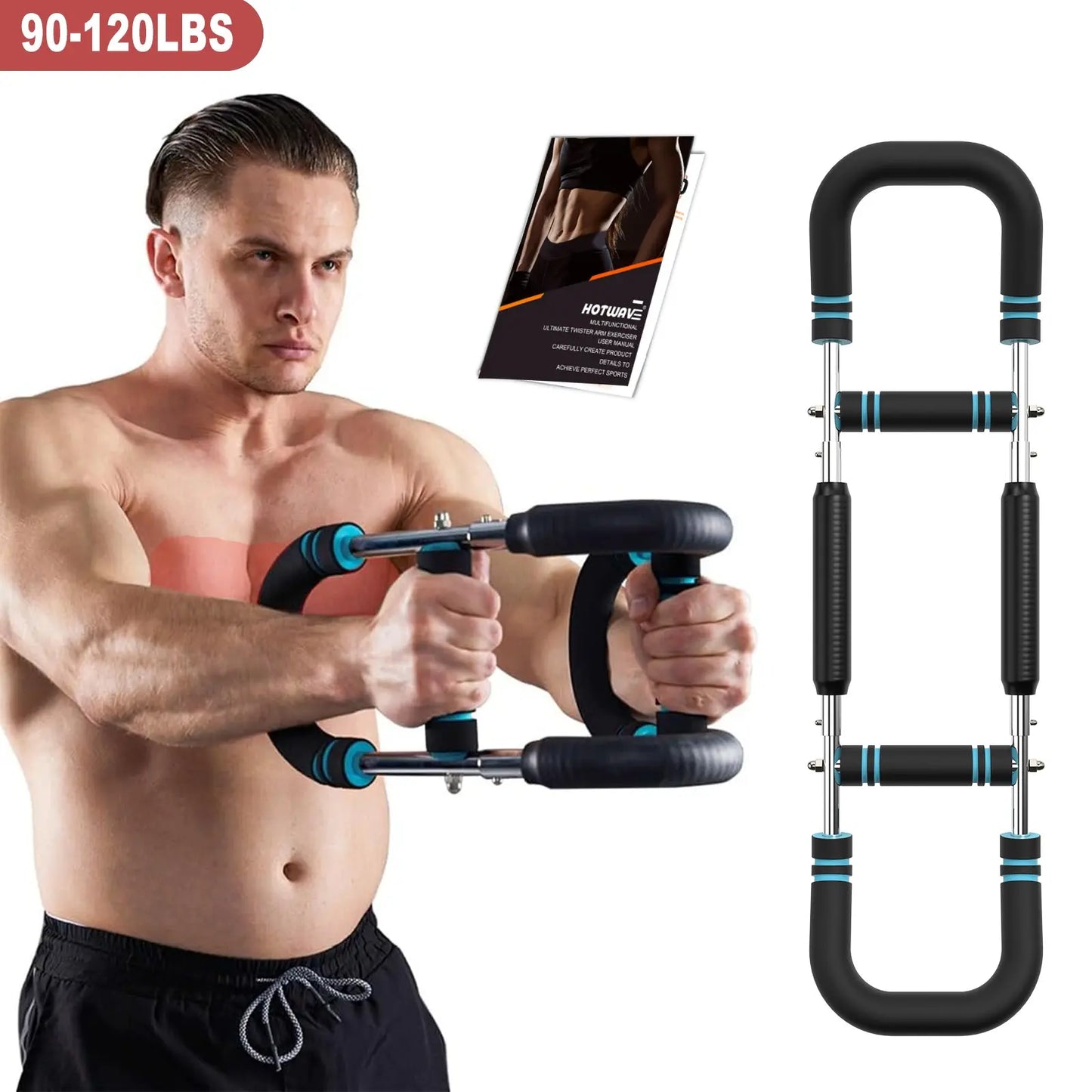 HOTWAVE Arm Trainer,Adjustable Chest Workout Equipment,Arm Trainer for Men,Chest Trainer for Men,Upper body Strength Training, Portable Spring Resistance Home Fitness Equipment tiktokshopbacktoschool
