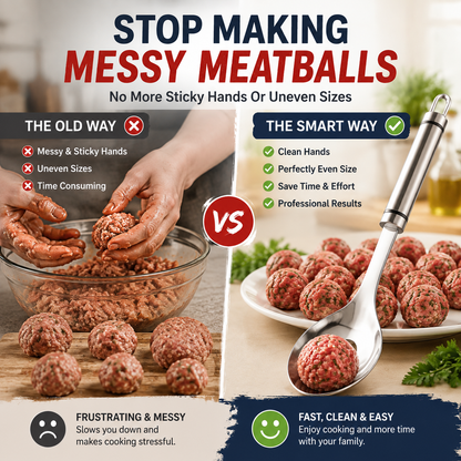 🍝 50% OFF Today ✨ 304 Stainless Steel Meatball Maker Spoon