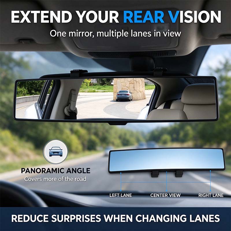 🔥 Limited-Time 49% OFF - 🚗 Panoramic Rearview Mirror · Eliminate Blind Spots Instantly