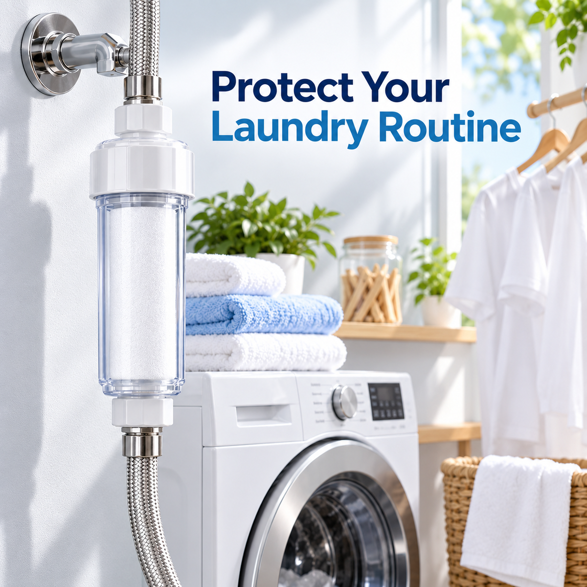💧 Laundry Water Inlet Sediment Filter – 5-Micron Washing Machine Filter