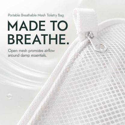 🔥 50% OFF 2-Pack Mesh Toiletry Organizer Bag –🧼 Breathable Travel Storage