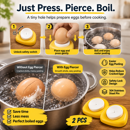 🥚 50% OFF Egg Piercer Tool ✨ Easy-Peel Boiled Egg Shell Pricker