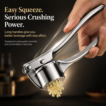 🔥 50% OFF Heavy-Duty Garlic Press 🧄 Easy Squeeze & Fast Mincing