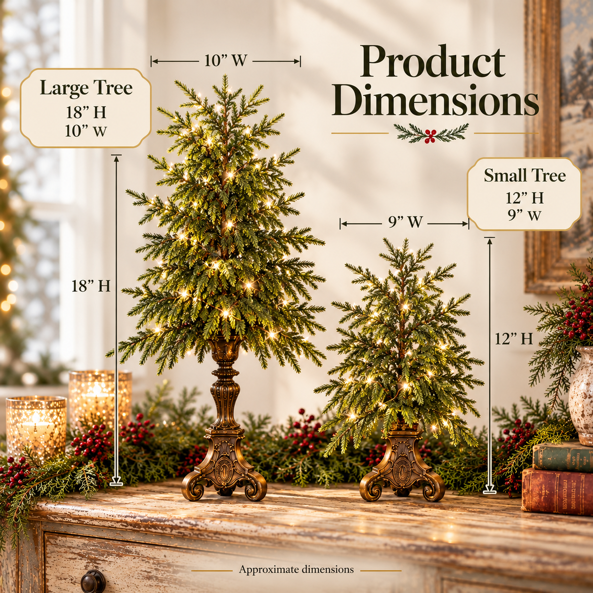 Vintage Tabletop Christmas Trees