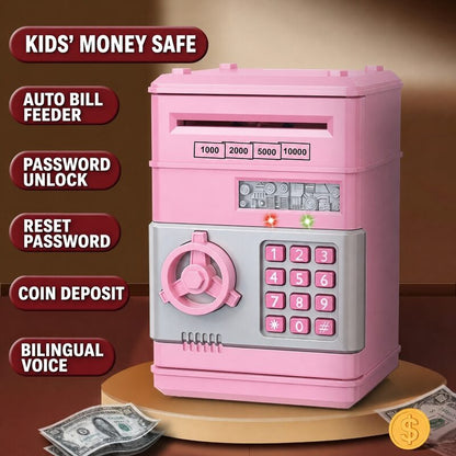 🔥Limited-Time 50% OFF | 🏧 Kids’ Electronic ATM Piggy Bank with Password Lock & Automatic Bill Feeder