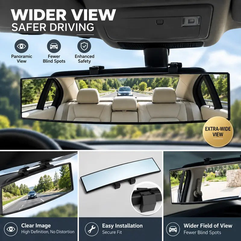 🔥 Limited-Time 49% OFF - 🚗 Panoramic Rearview Mirror · Eliminate Blind Spots Instantly