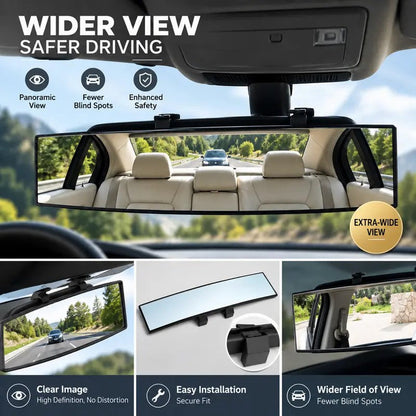 🔥 Limited-Time 49% OFF - 🚗 Panoramic Rearview Mirror · Eliminate Blind Spots Instantly
