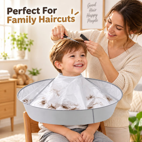 ✂️ 50% OFF Hair Catcher Cape 🧹 Easy-Clean Cape for Home Haircuts