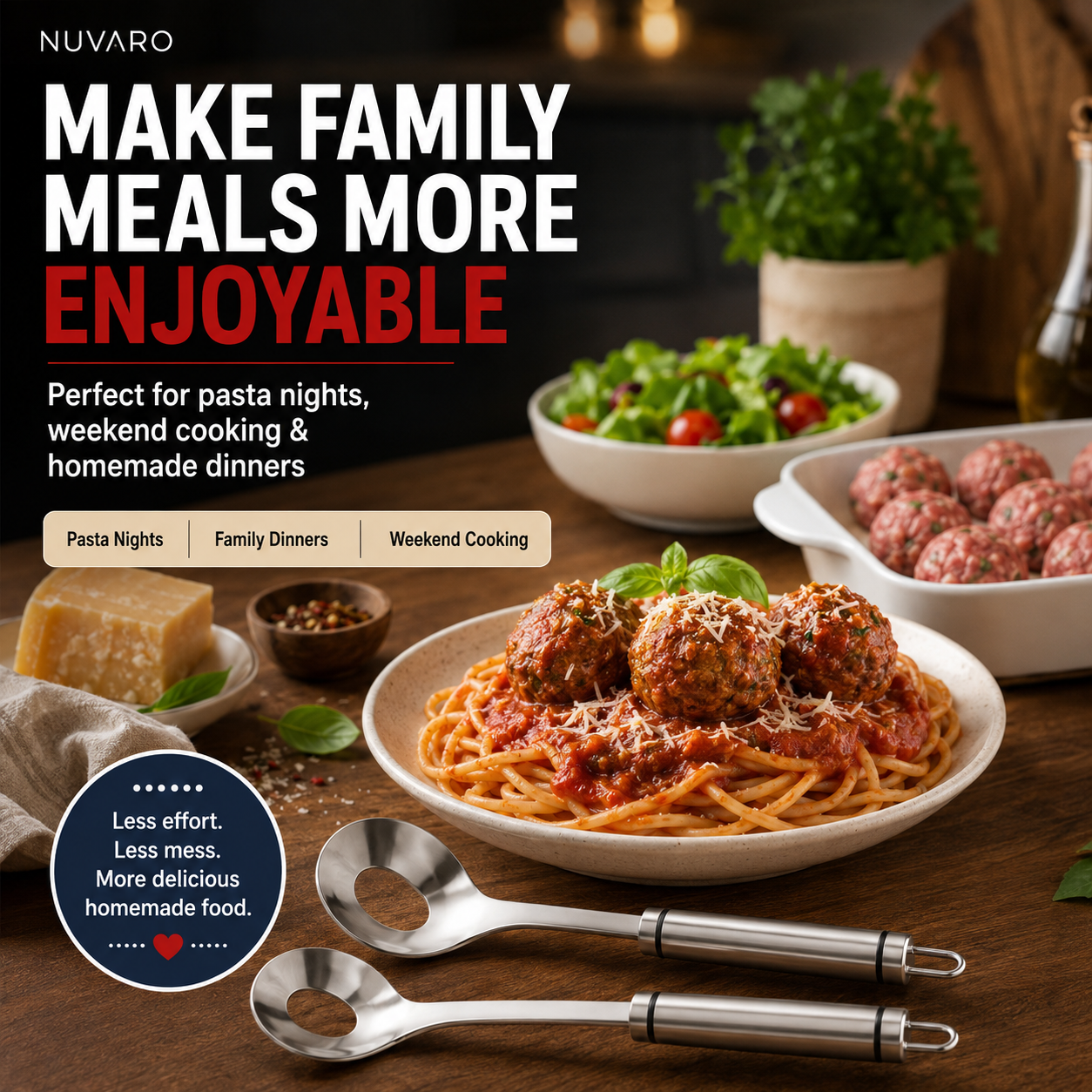 🍝 50% OFF Today ✨ 304 Stainless Steel Meatball Maker Spoon