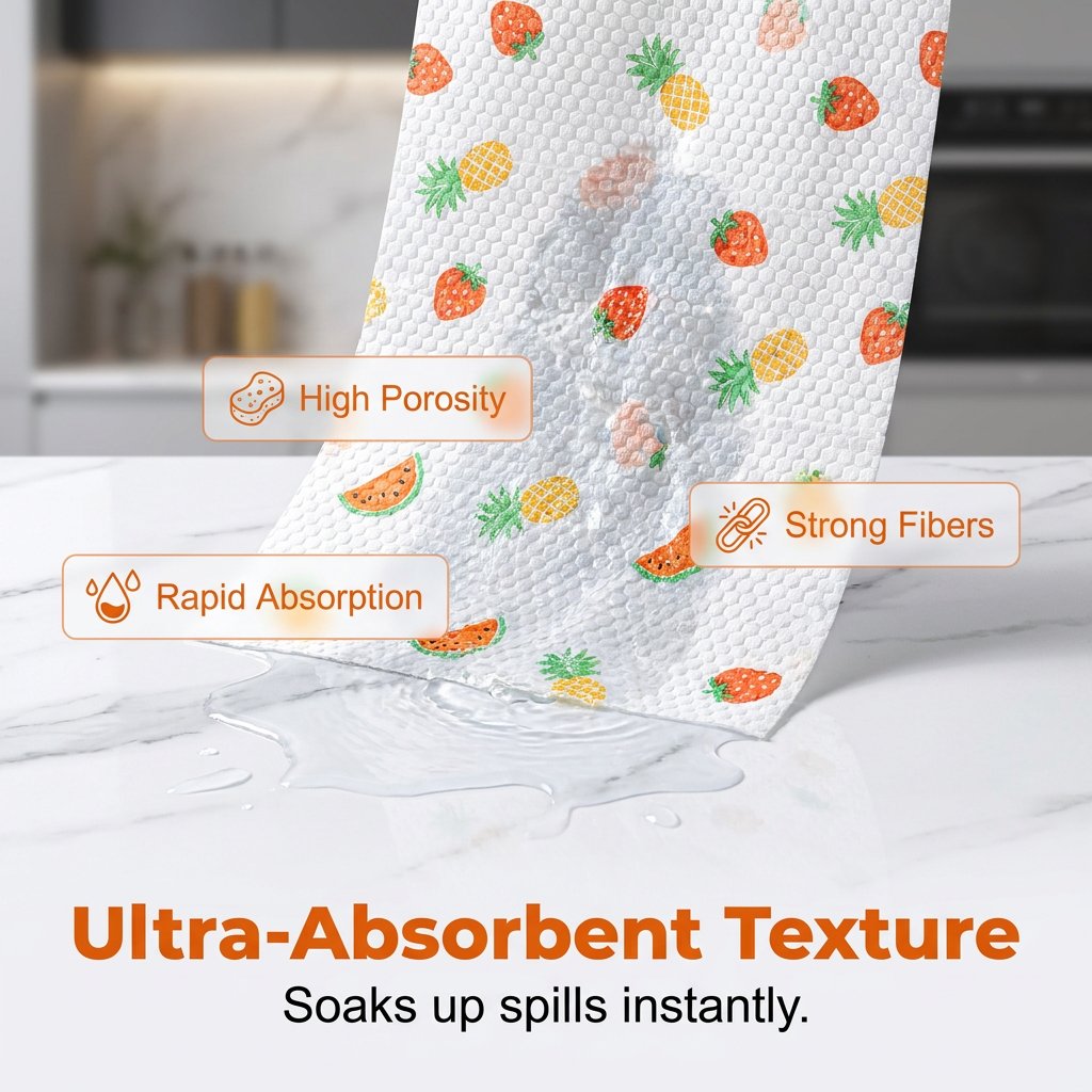 🔥 50% OFF 50-Sheet Cleaning Cloth Roll 🧽 Wipe, Wash & Reuse