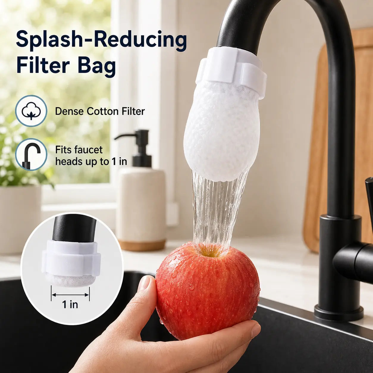 🚰 48% OFF Cotton Faucet Filter Bags 💦 Catch Visible Debris & Reduce Splashing