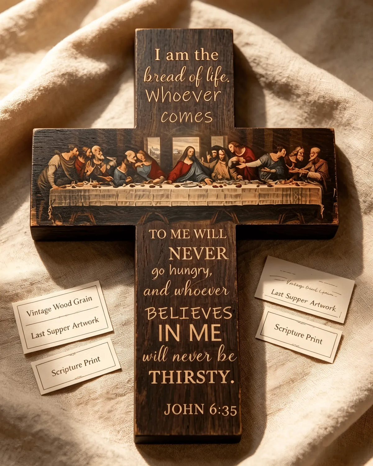 ✝️ 50% OFF The Last Supper Wooden Cross Wall Decor