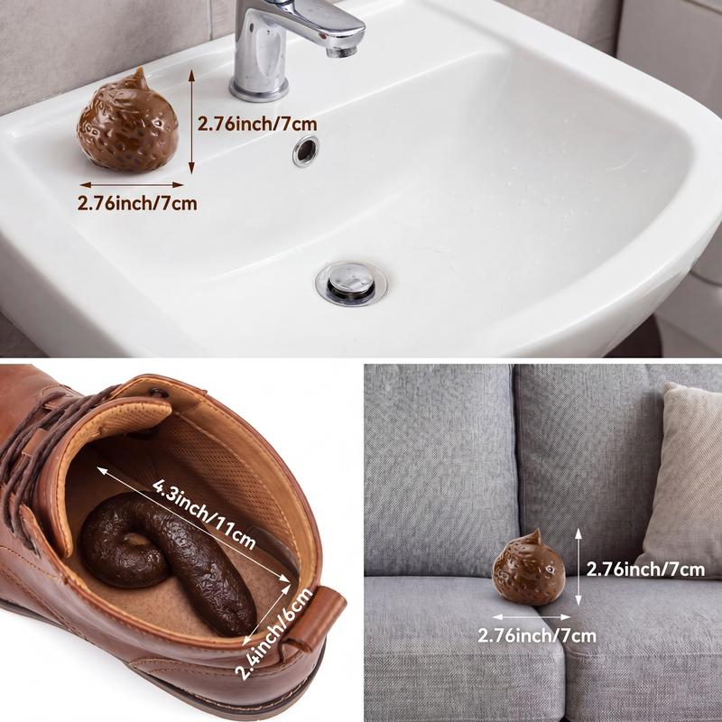 😂7 Pcs Fake Poop, Realistic Prank Poop