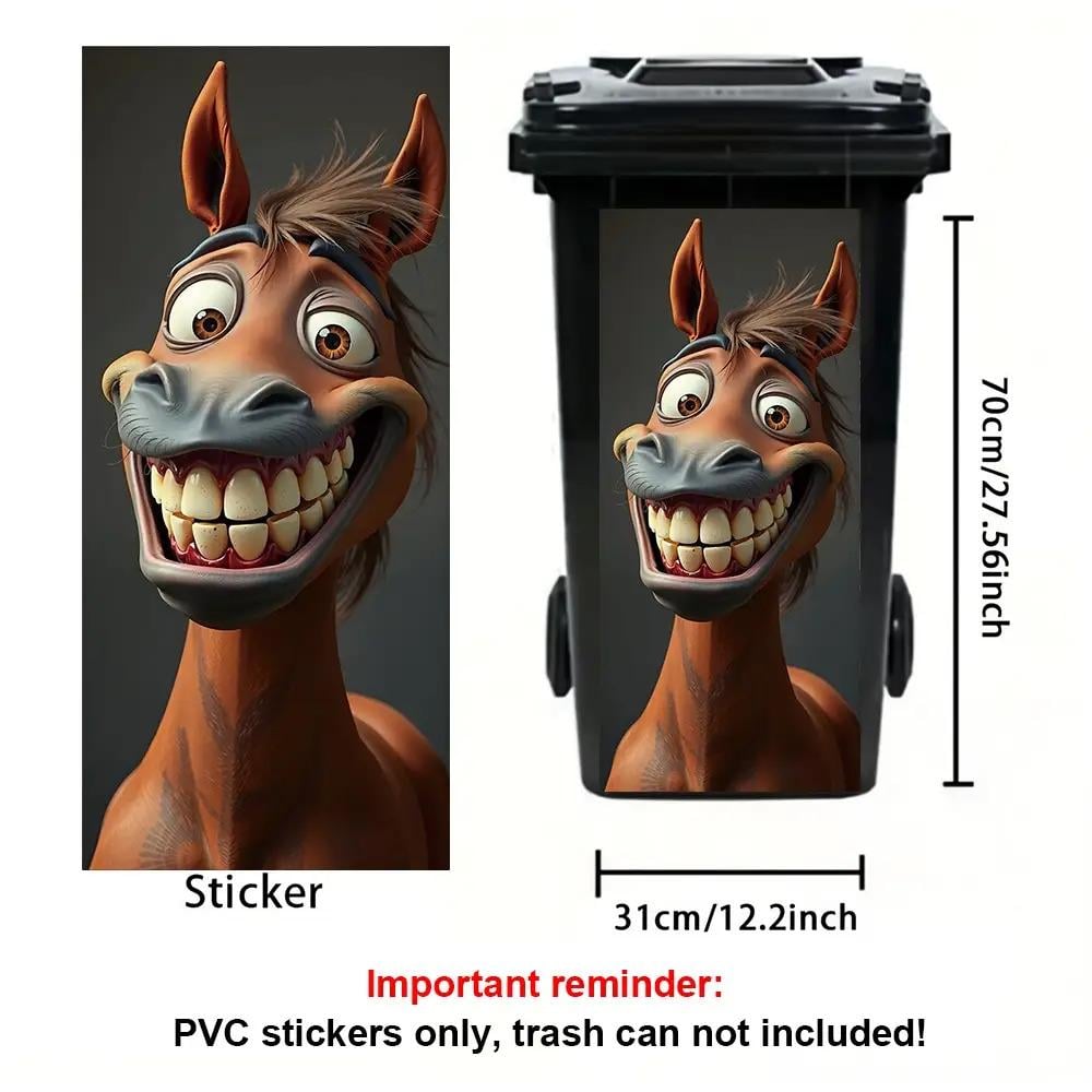 🐴 50% OFF Cute Animal Trash Bin Stickers ✨ Waterproof Peel & Stick Home Decor