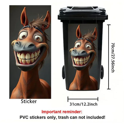 🐴 50% OFF Cute Animal Trash Bin Stickers ✨ Waterproof Peel & Stick Home Decor