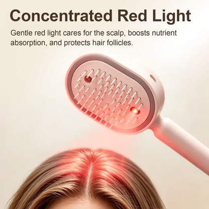 3-in-1 Electric Spray Hair Brush 🔥 Air Cushion Scalp Massage Comb with Red Light